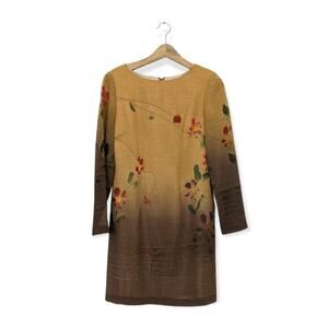 Vintage Jeffery And Dara Polyester Floral Ombre Dress